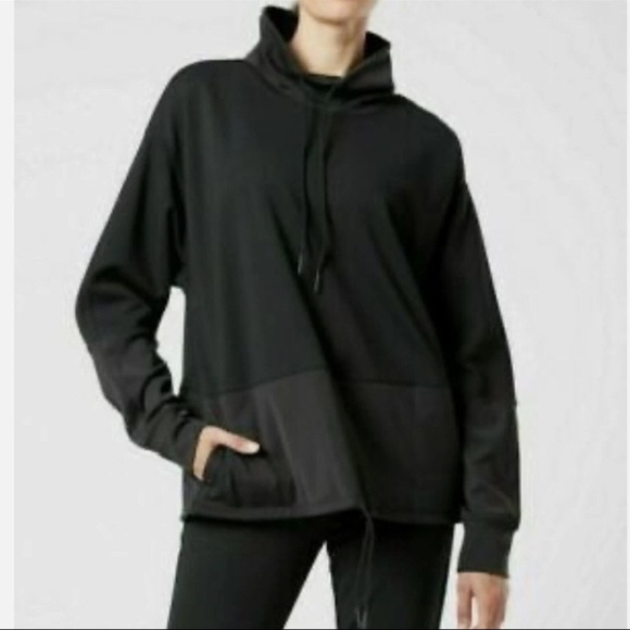 Athleta Tops - Athleta Black Relaxed Pullover Hoodie